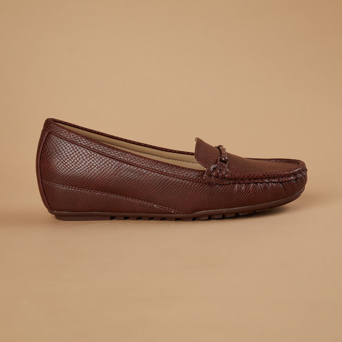 CODE Textured Wedge Loafers
