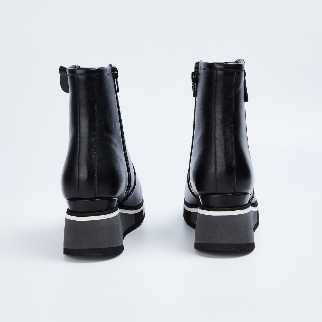 ALLEN SOLLY Solid Platformed Boots