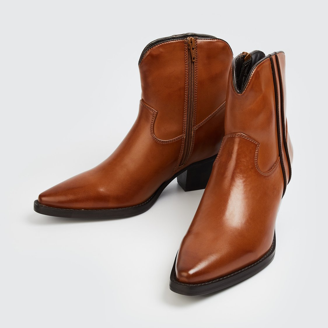 ALLEN SOLLY Faux Leather Cowboy Boots