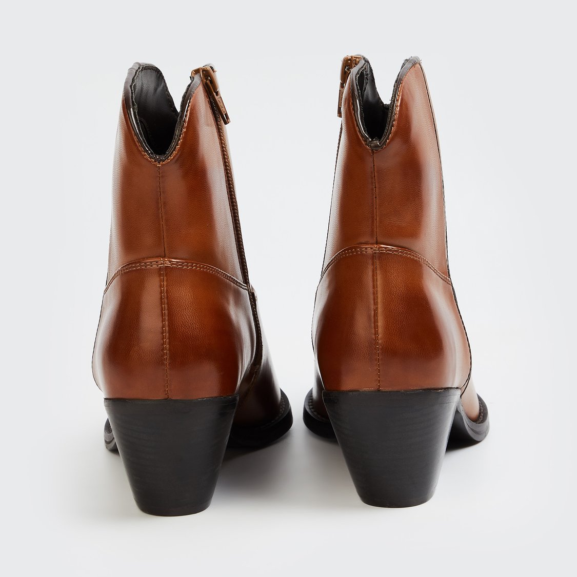 ALLEN SOLLY Faux Leather Cowboy Boots