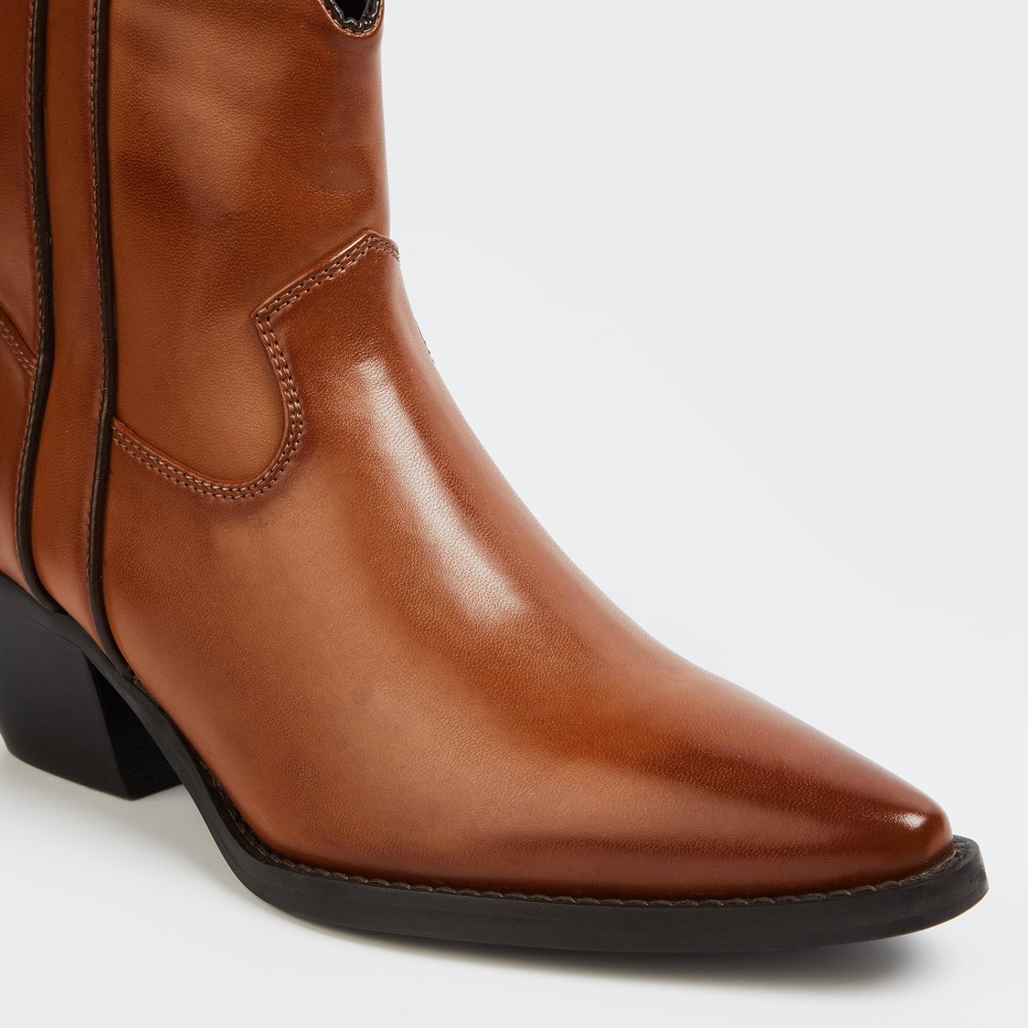 ALLEN SOLLY Faux Leather Cowboy Boots