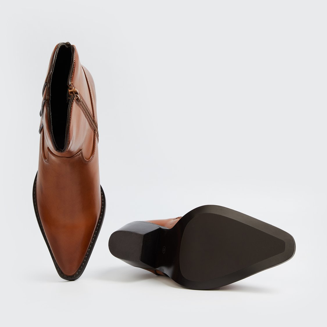 ALLEN SOLLY Faux Leather Cowboy Boots