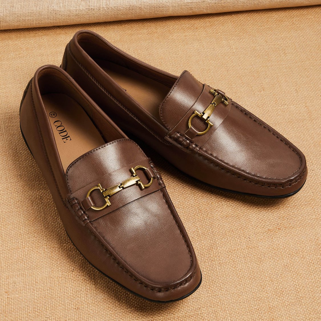 CODE Metal Accent Loafers