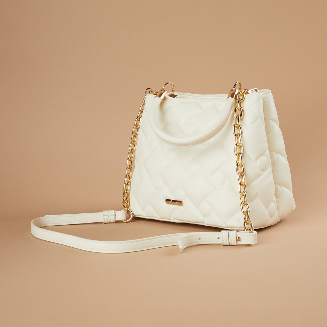 Buy GINGER Quilted Handheld Bag from Ginger at just INR