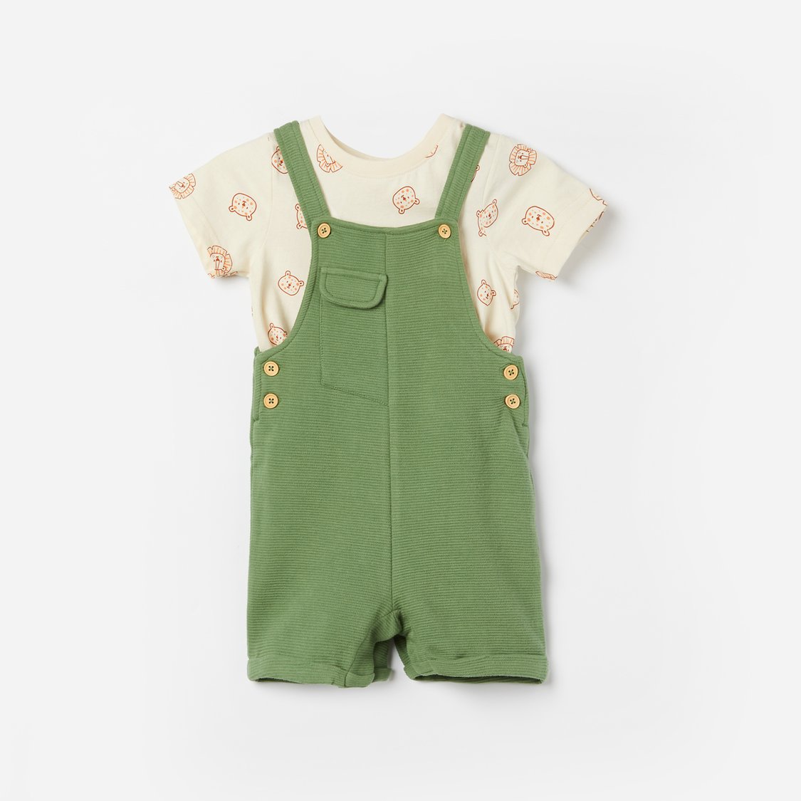 JUNIORS Printed T-shirt with Dungaree