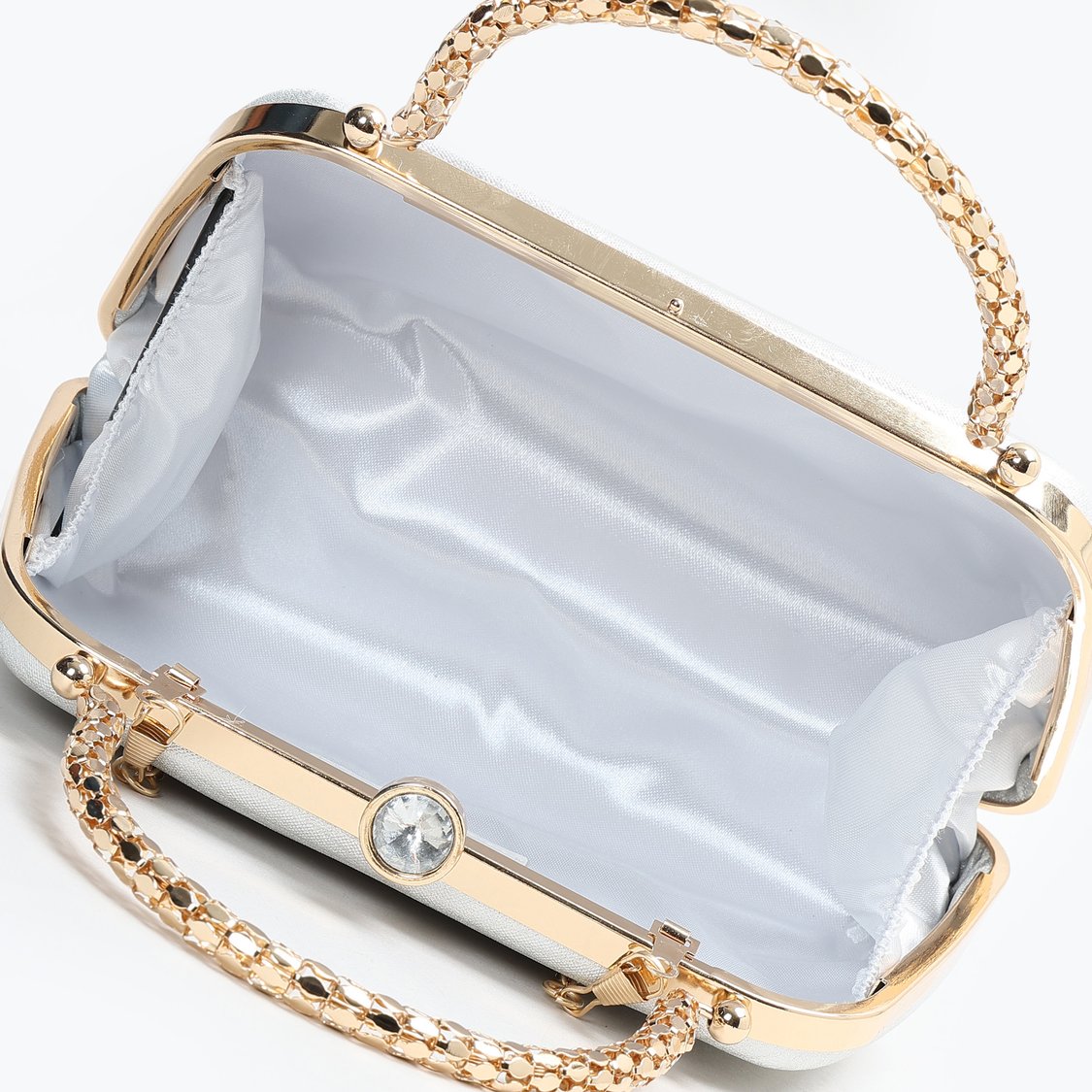 CODE Metallic Clutch with Chain Strap