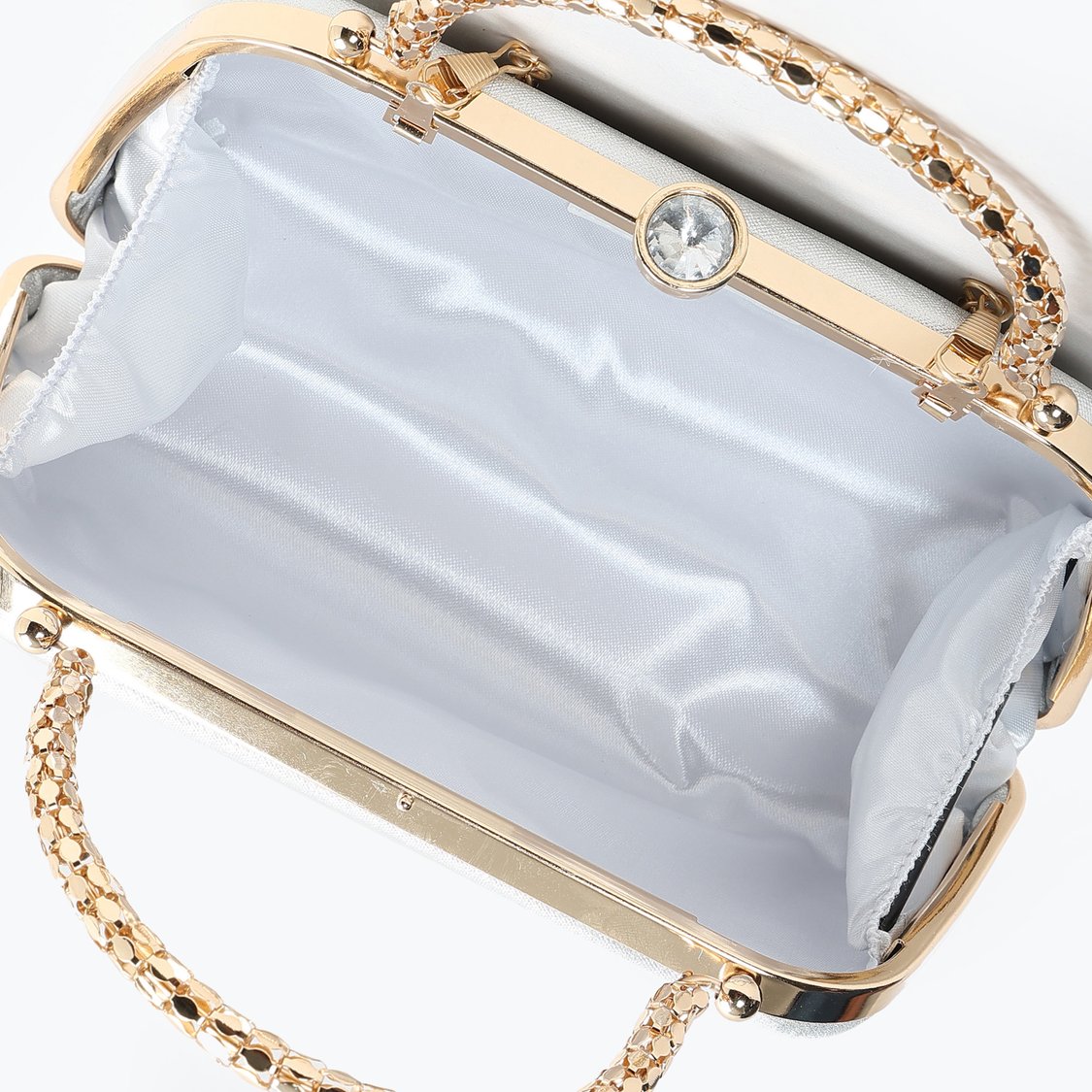 CODE Metallic Clutch with Chain Strap