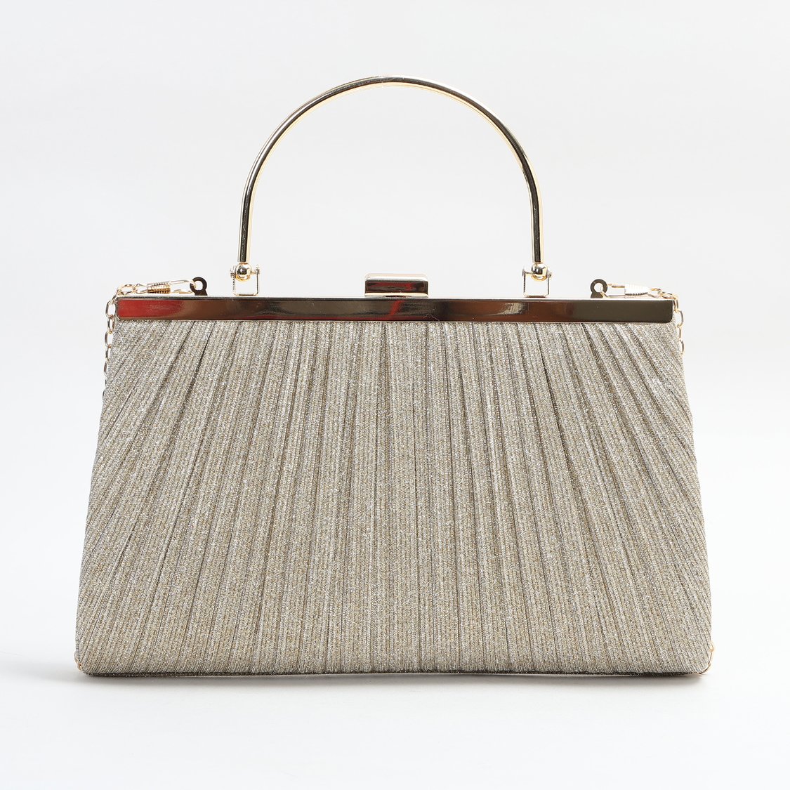 CODE Embellished Clutch with Chain Strap