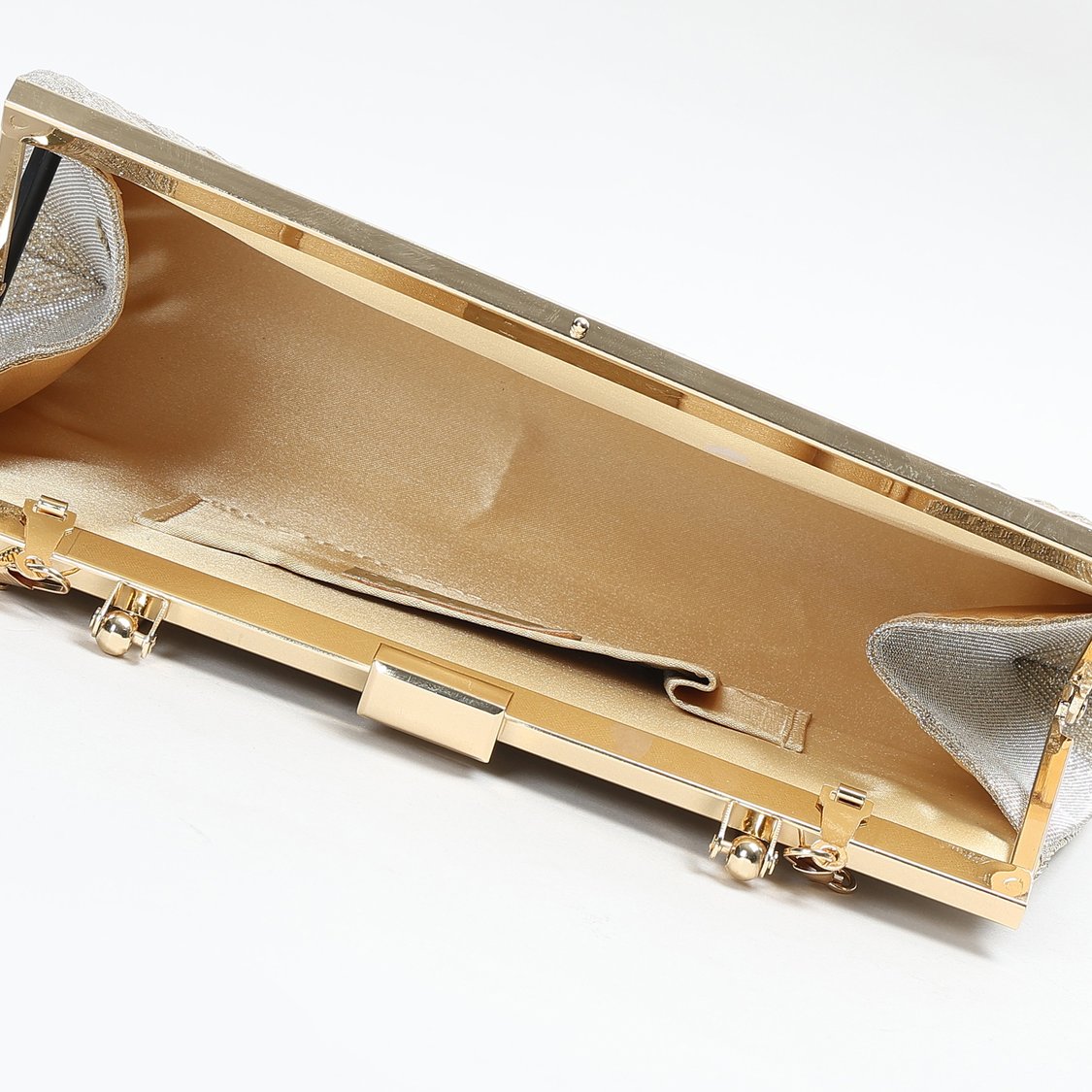 CODE Embellished Clutch with Chain Strap