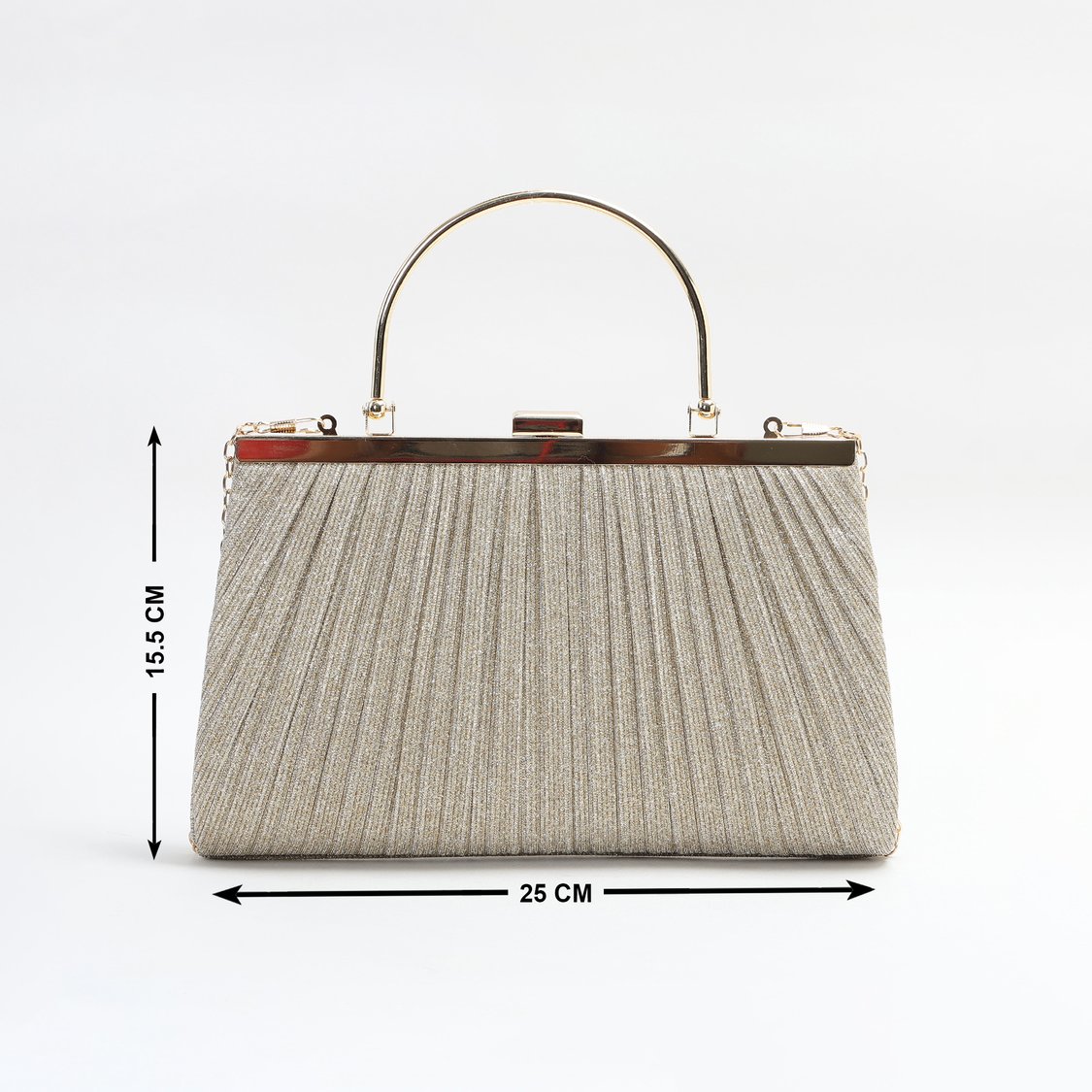 CODE Embellished Clutch with Chain Strap