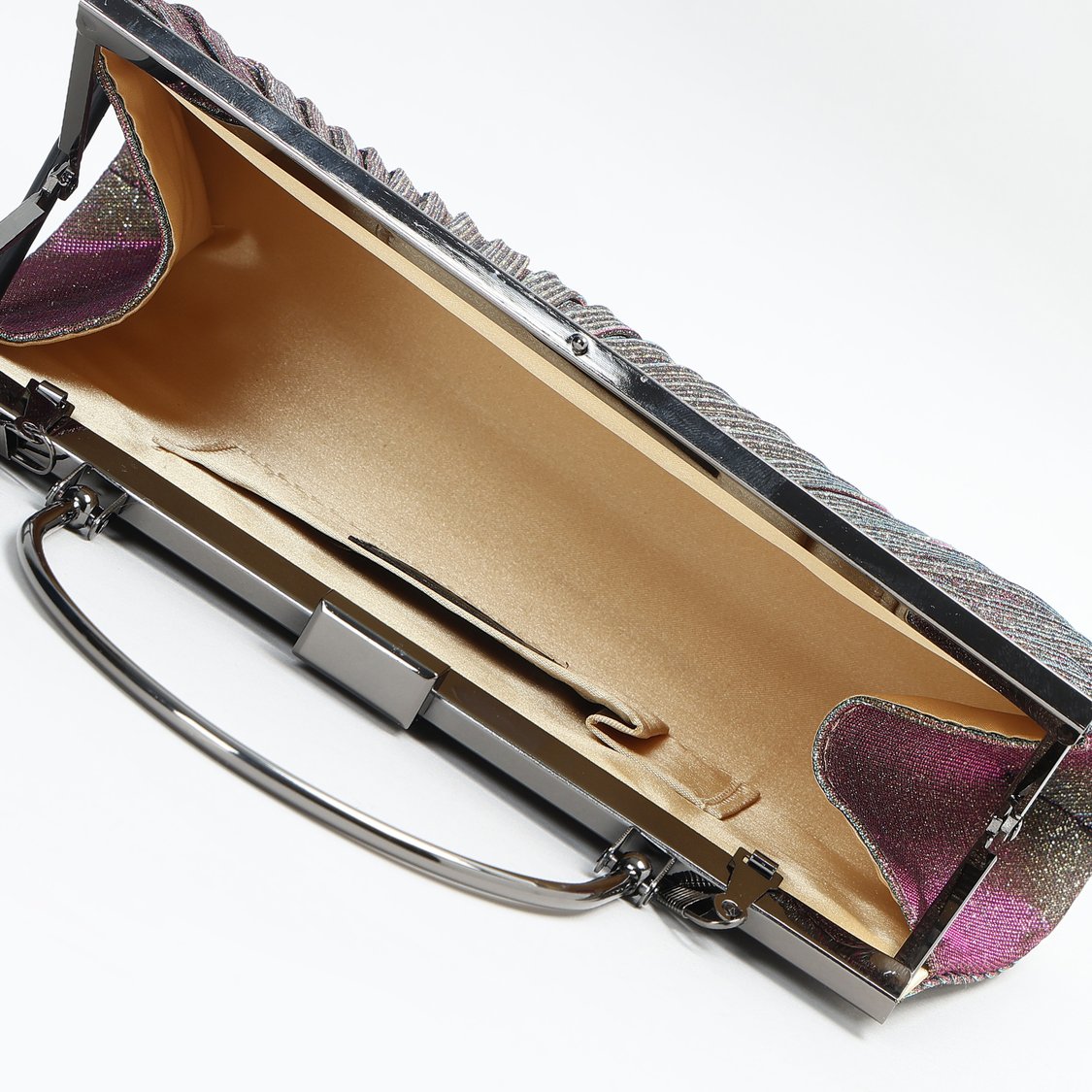 CODE Embellished Clutch with Chain Strap