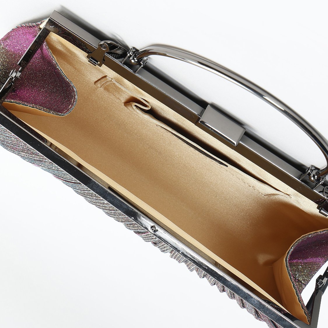 CODE Embellished Clutch with Chain Strap
