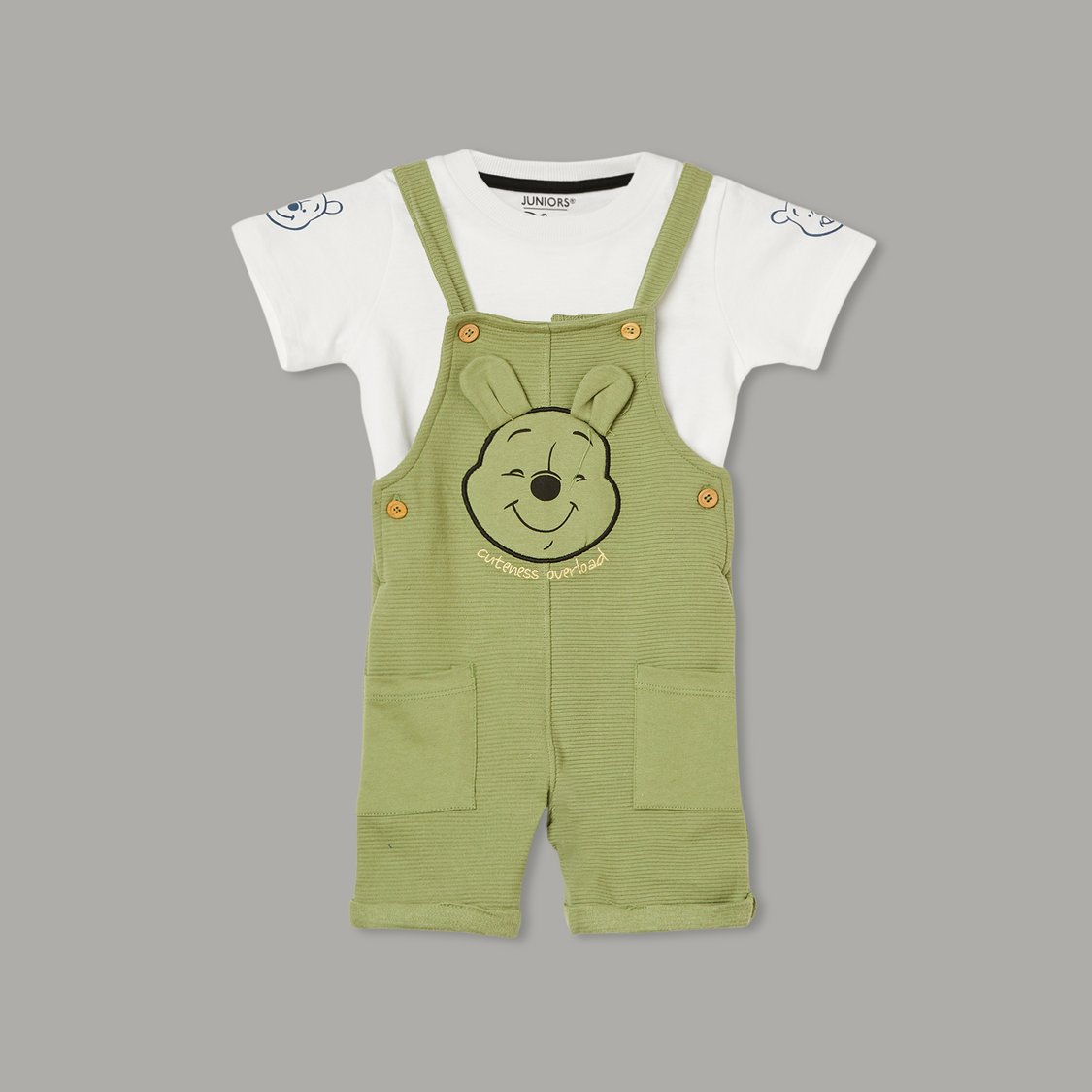 JUNIORS Winnie the Pooh Dungaree with T-shirt