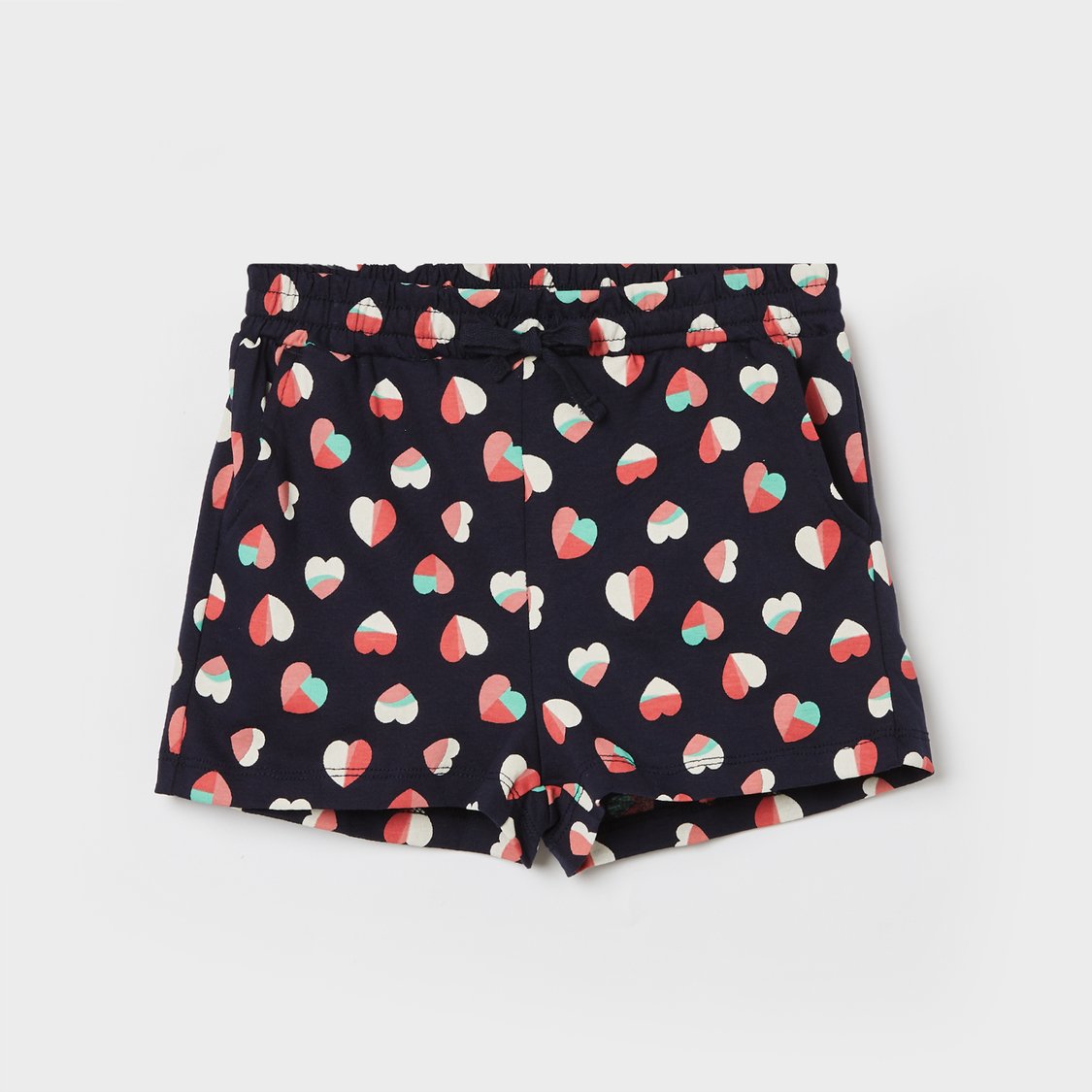 FAME FOREVER Heart Printed Shorts