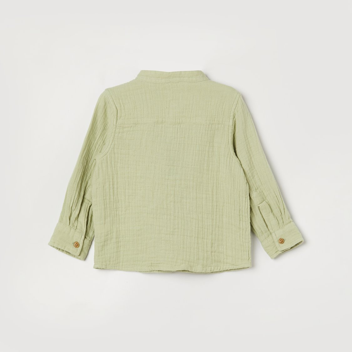 JUNIORS Appliqued Band Collar Shirt