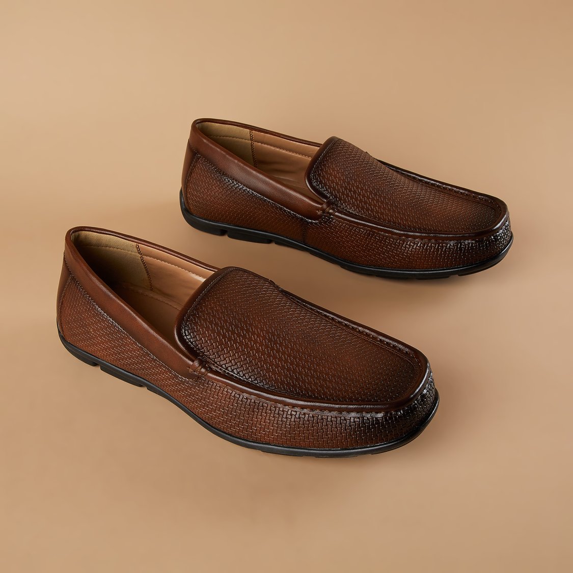 CODE Textured Driving Loafers