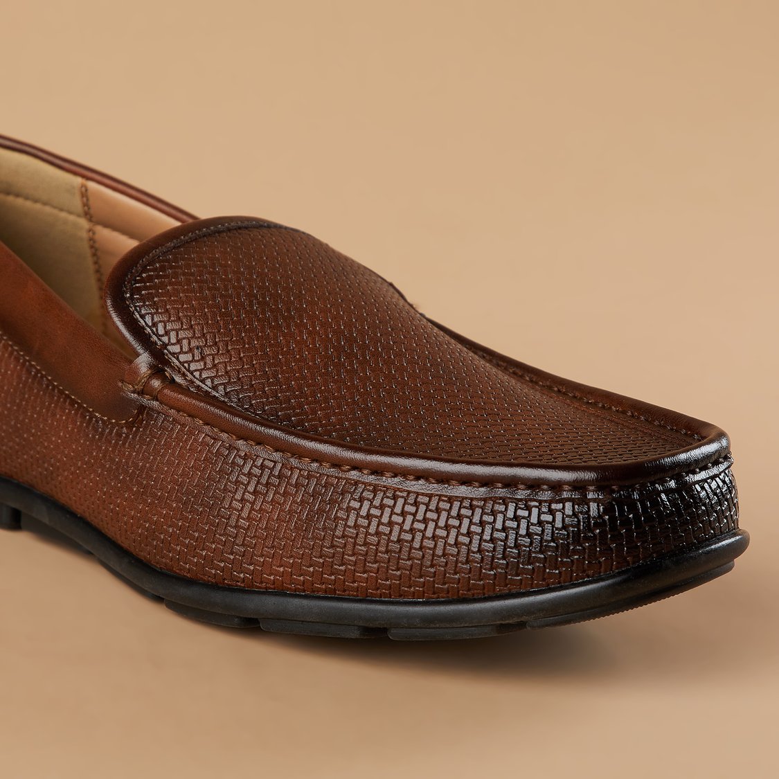 CODE Textured Driving Loafers