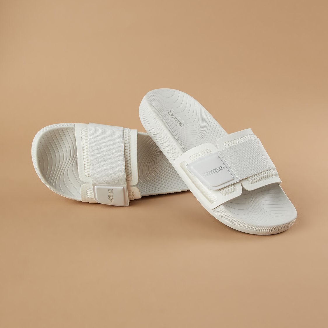 KAPPA Textured Sliders with Velcro Strap