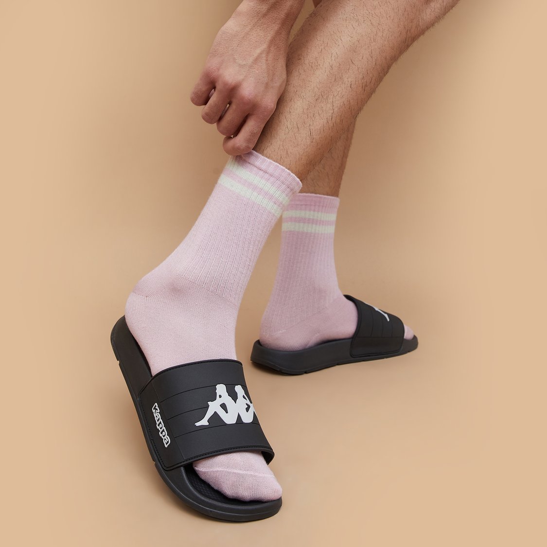 KAPPA Logo Print Sliders
