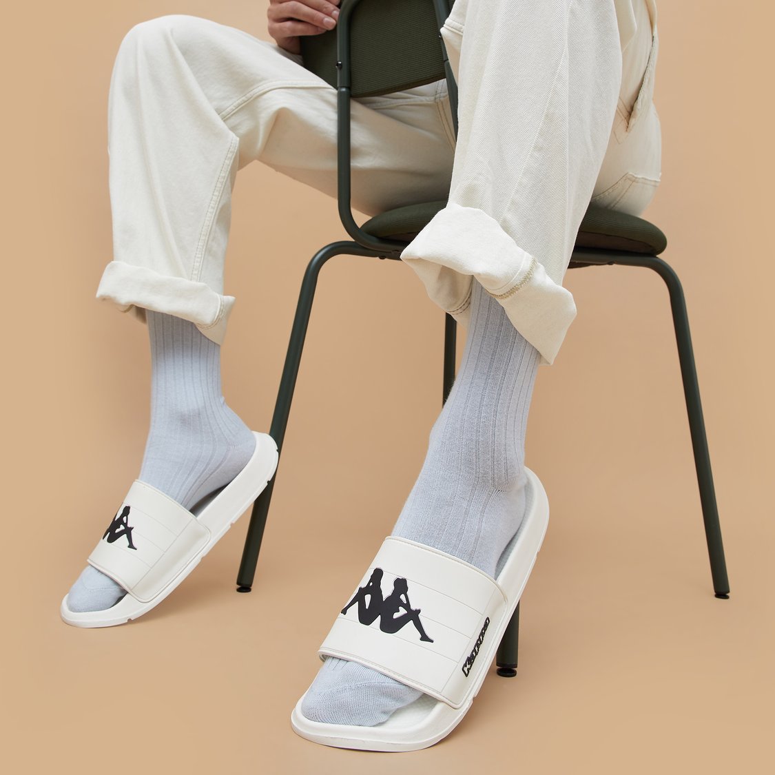 KAPPA Logo Print Sliders