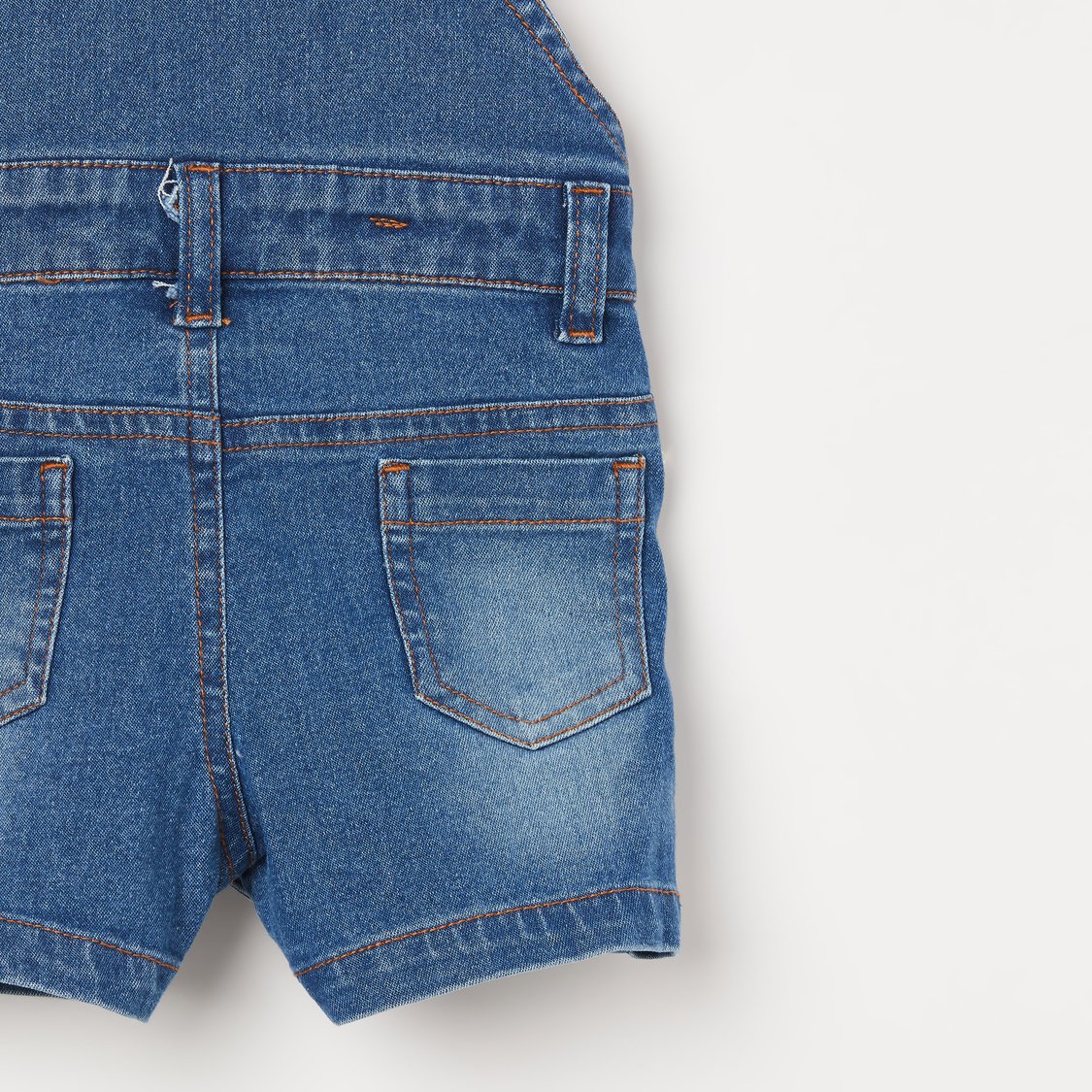 JUNIORS Stonewashed Dungarees with Printed T-shirt