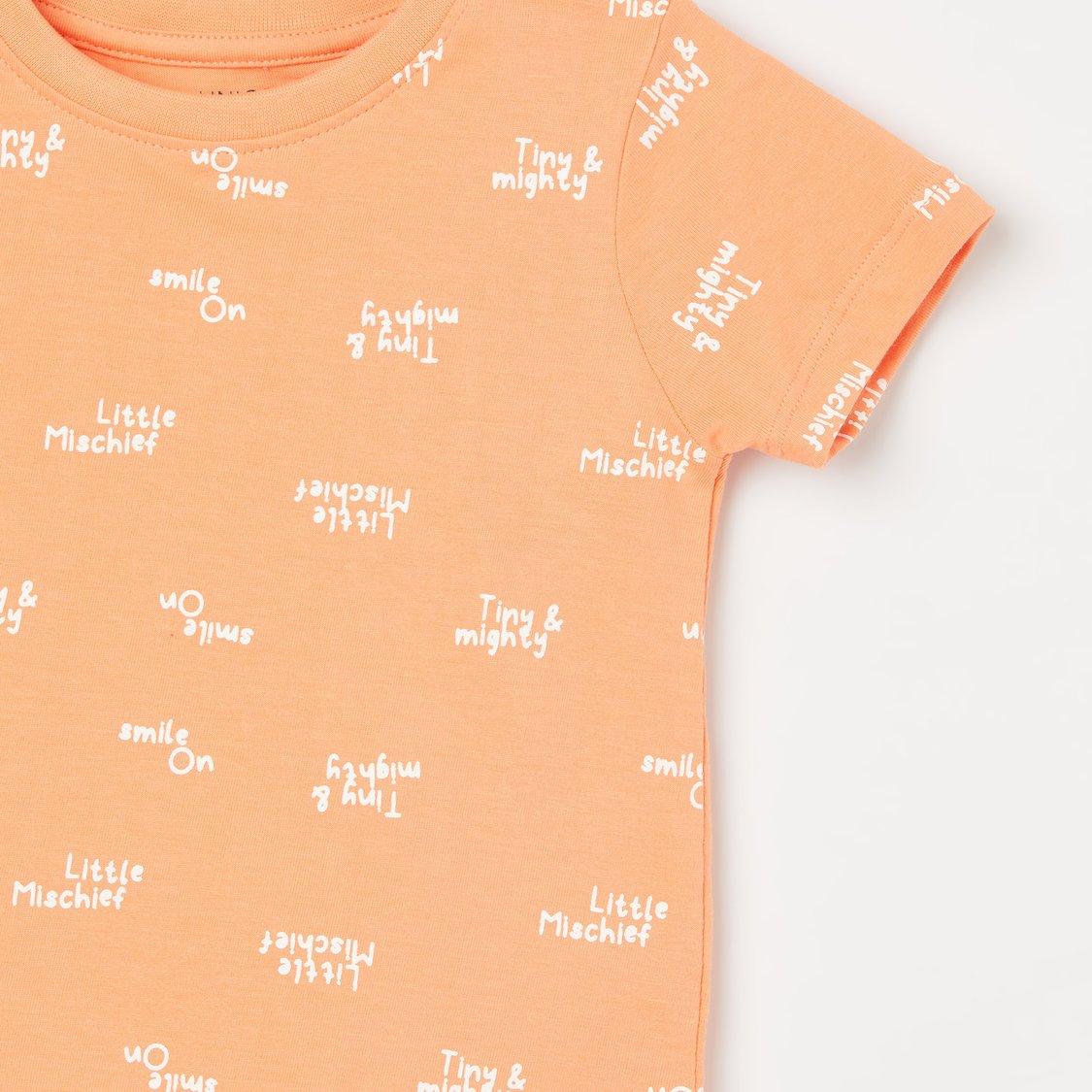 JUNIORS Stonewashed Dungarees with Printed T-shirt
