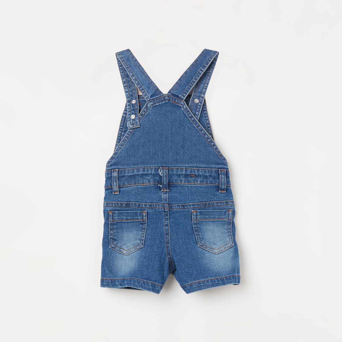 JUNIORS Stonewashed Dungarees with Printed T-shirt