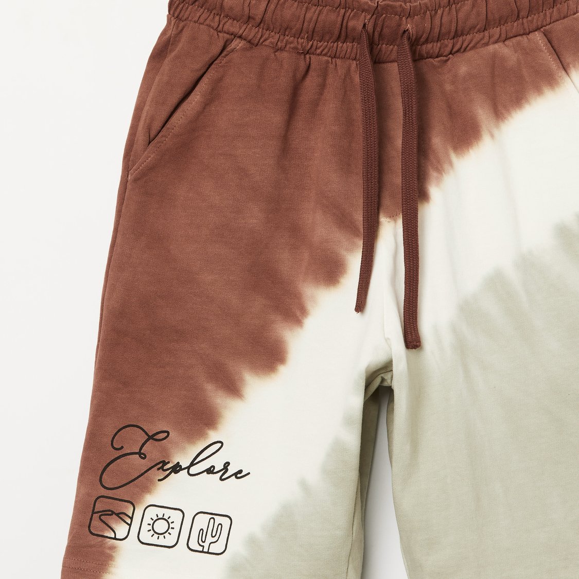 FAME FOREVER Tie & Dye Printed Shorts