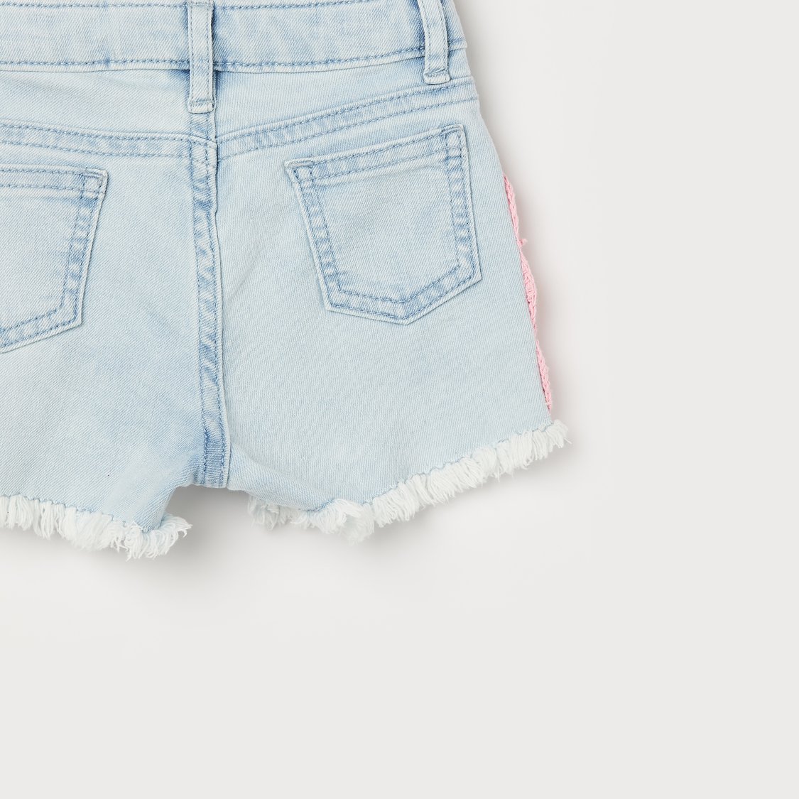 JUNIORS Embroidered Denim Shorts