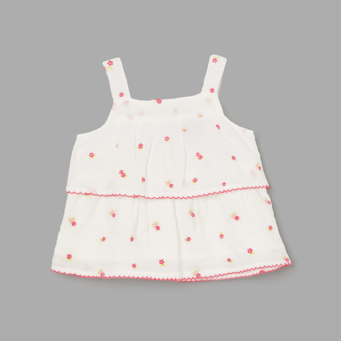 JUNIORS Embroidered Top and Shorts