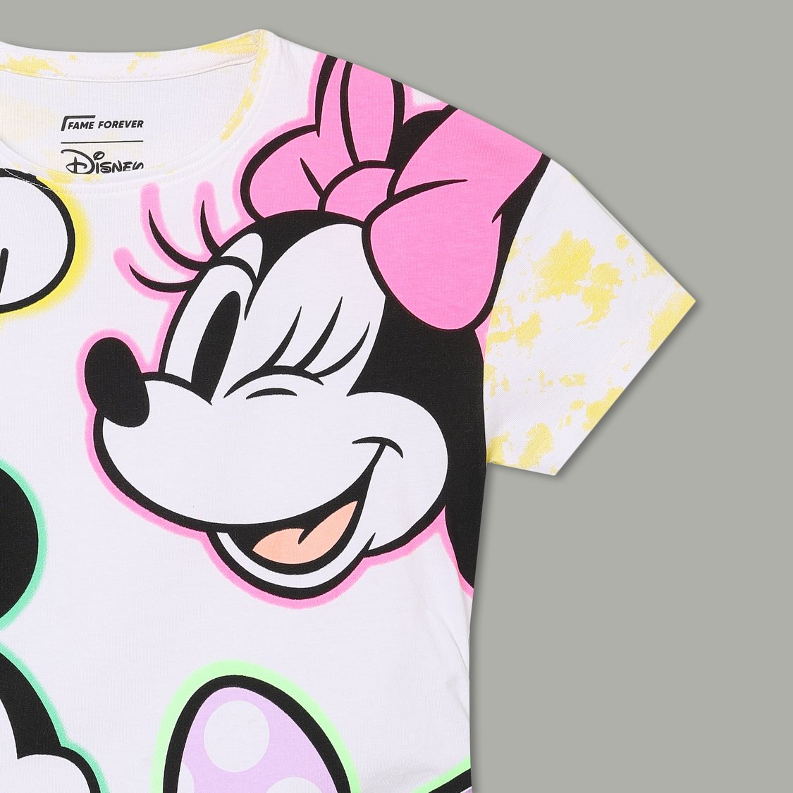 Buy FAME FOREVER Mickey and Minnie Mouse Printed T-shirt from Fame