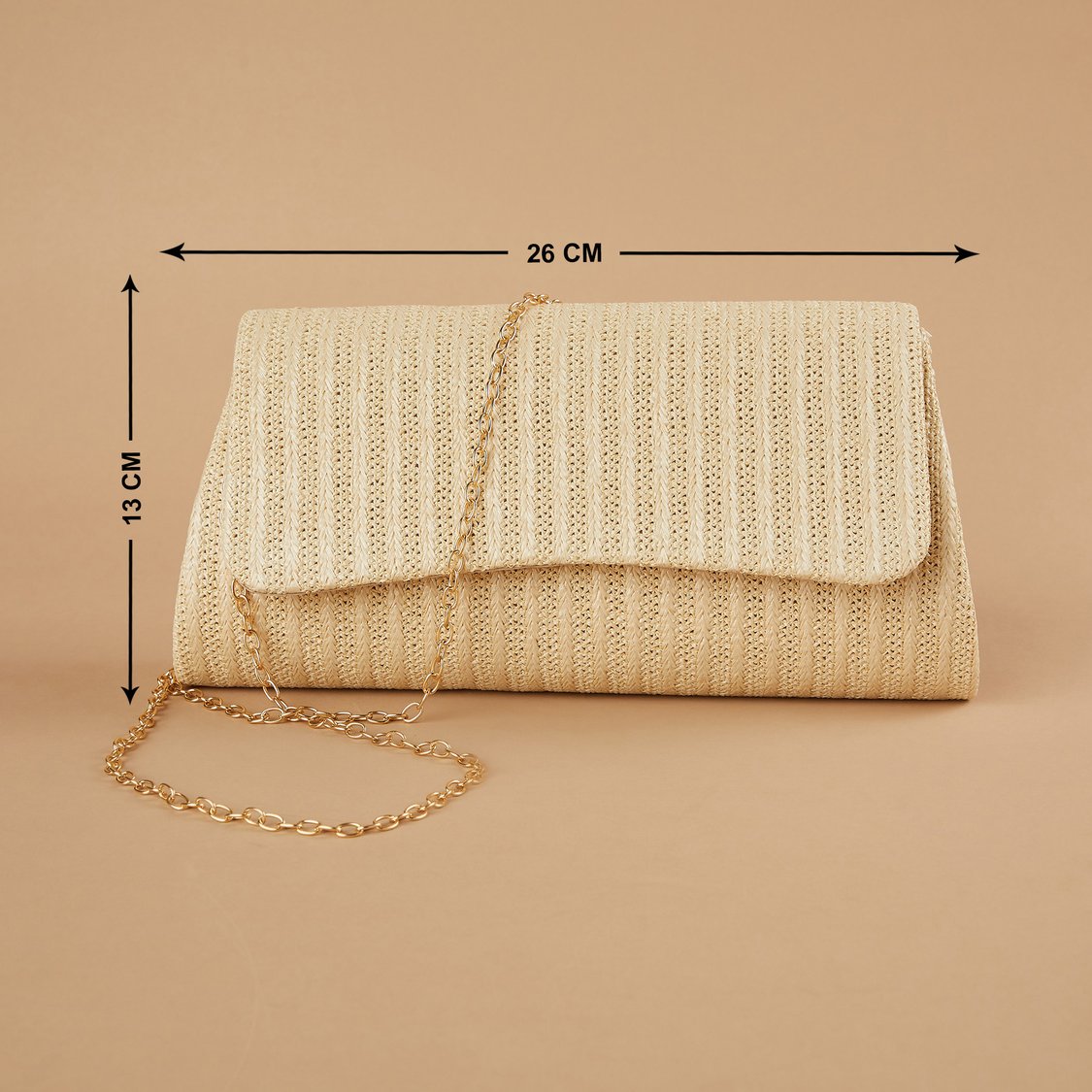 CODE Textured Foldover Clutch
