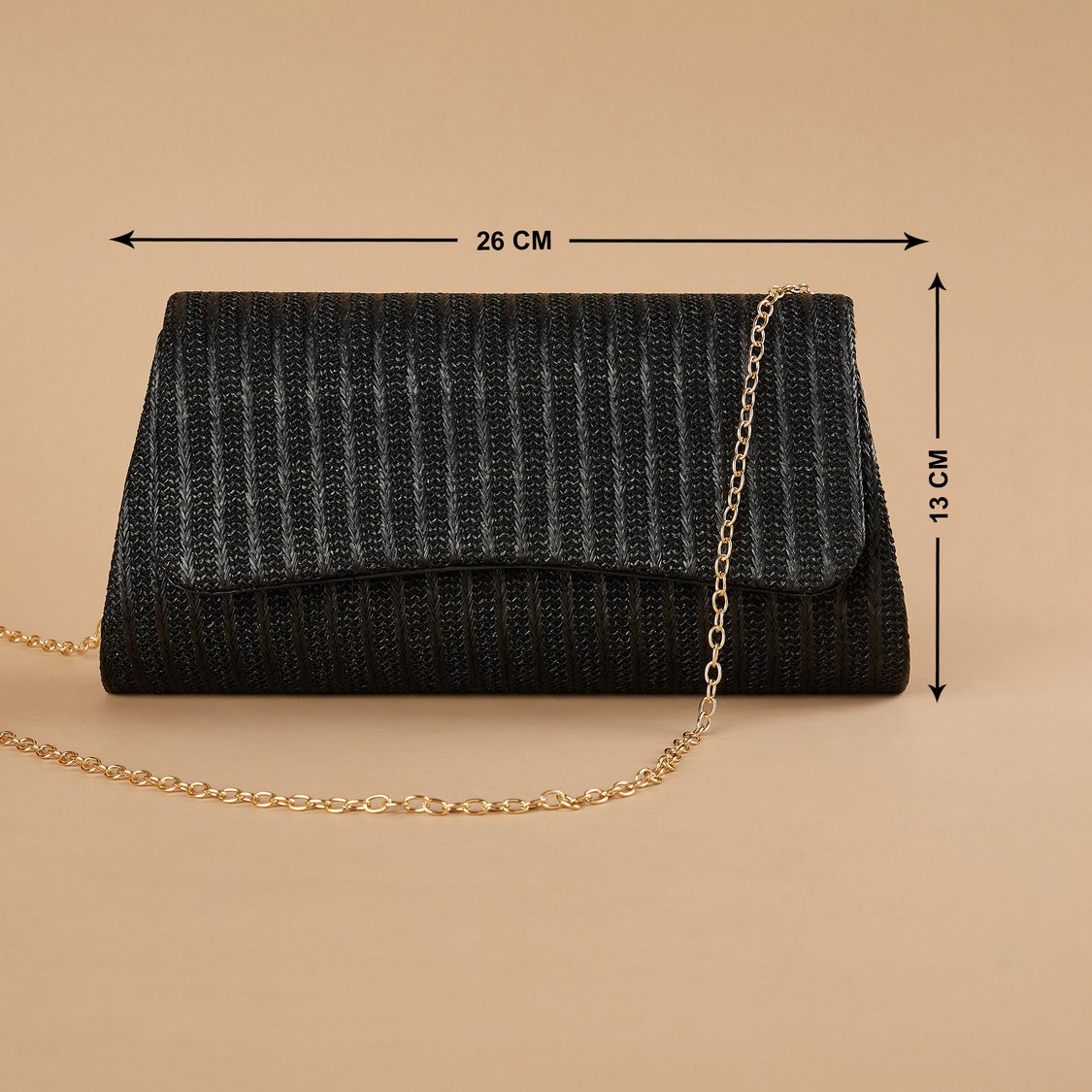 CODE Textured Foldover Clutch