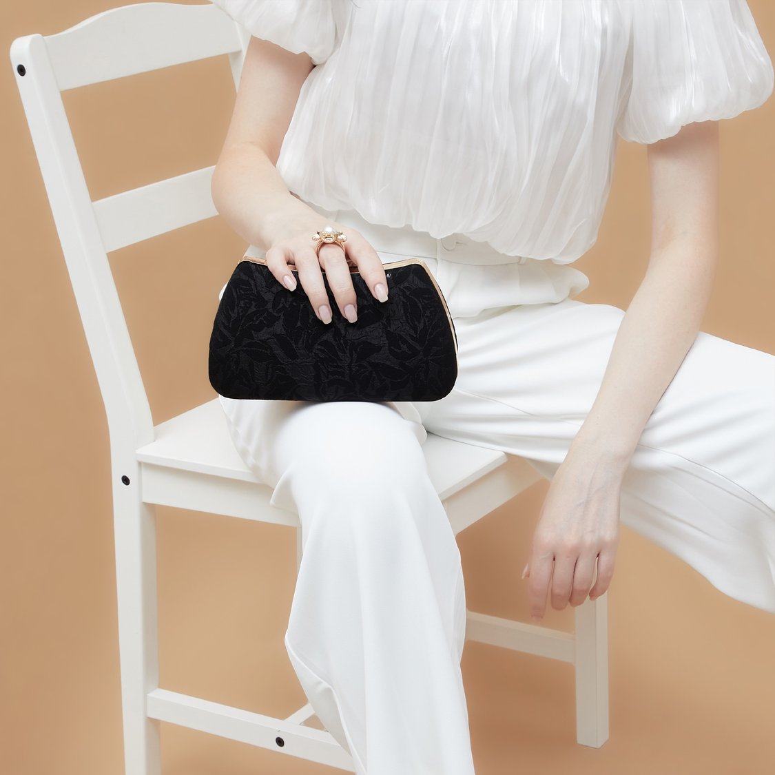 CODE Textured Foldover Clutch
