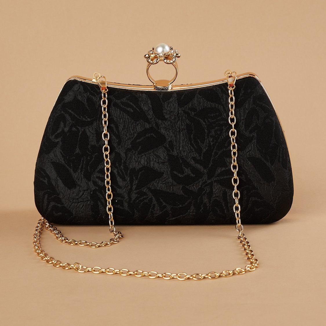 CODE Textured Foldover Clutch