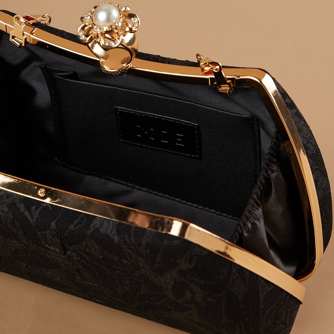 CODE Textured Foldover Clutch