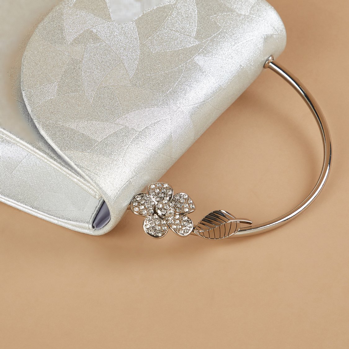 CODE Patterned Foldover Clutch
