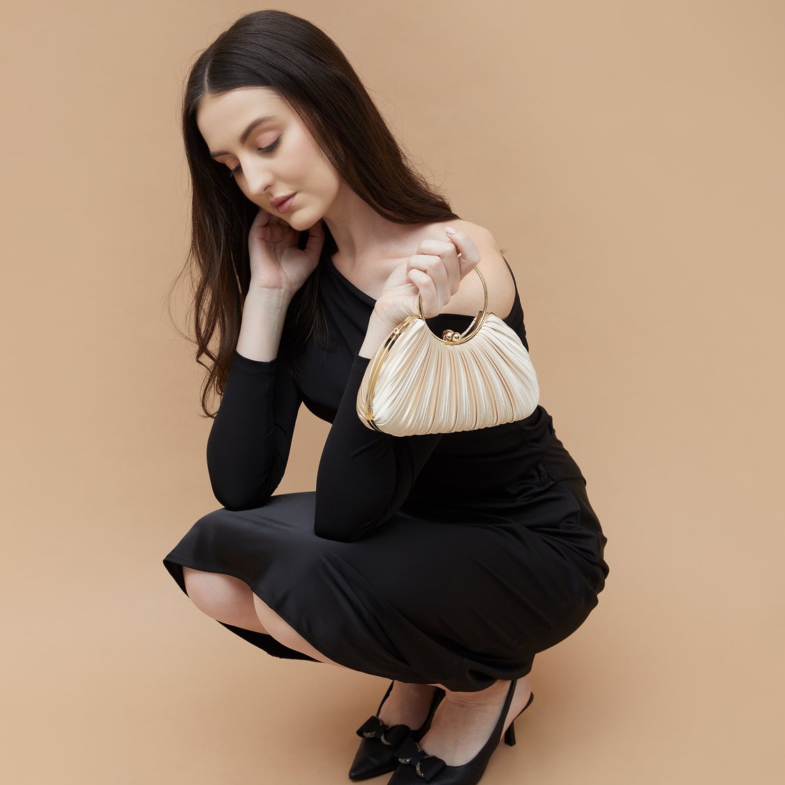 CODE Pleated Box Clutch