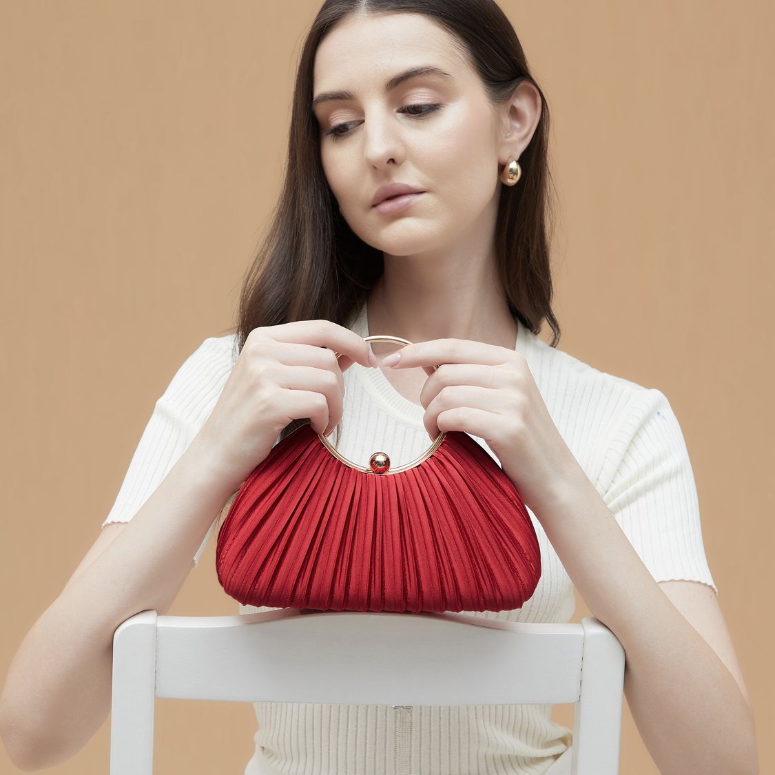 CODE Pleated Box Clutch