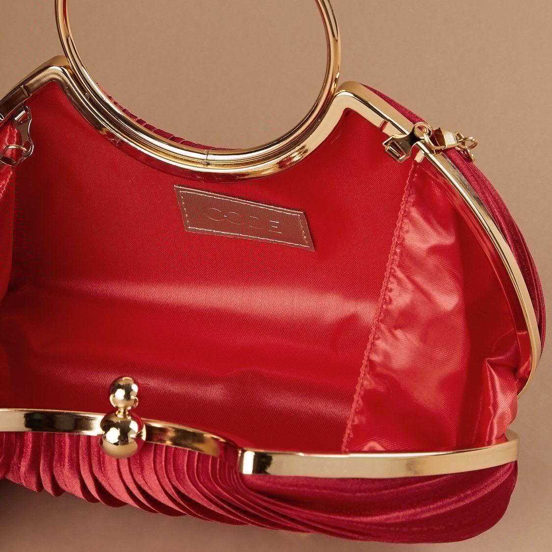 CODE Pleated Box Clutch