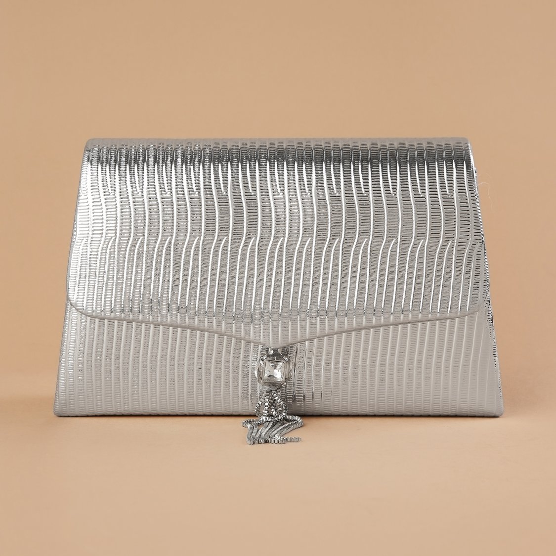 CODE Textured Foldover Clutch