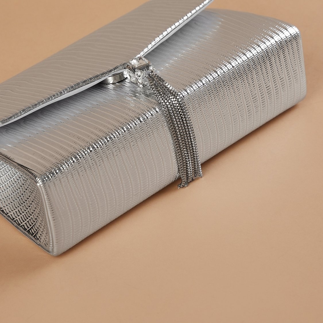 CODE Textured Foldover Clutch