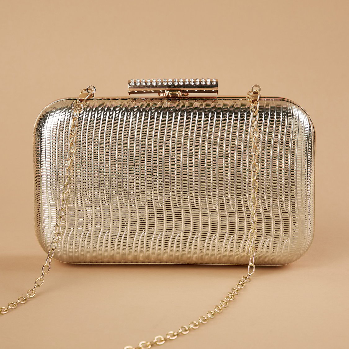 CODE Engraved Minaudiere Clutch