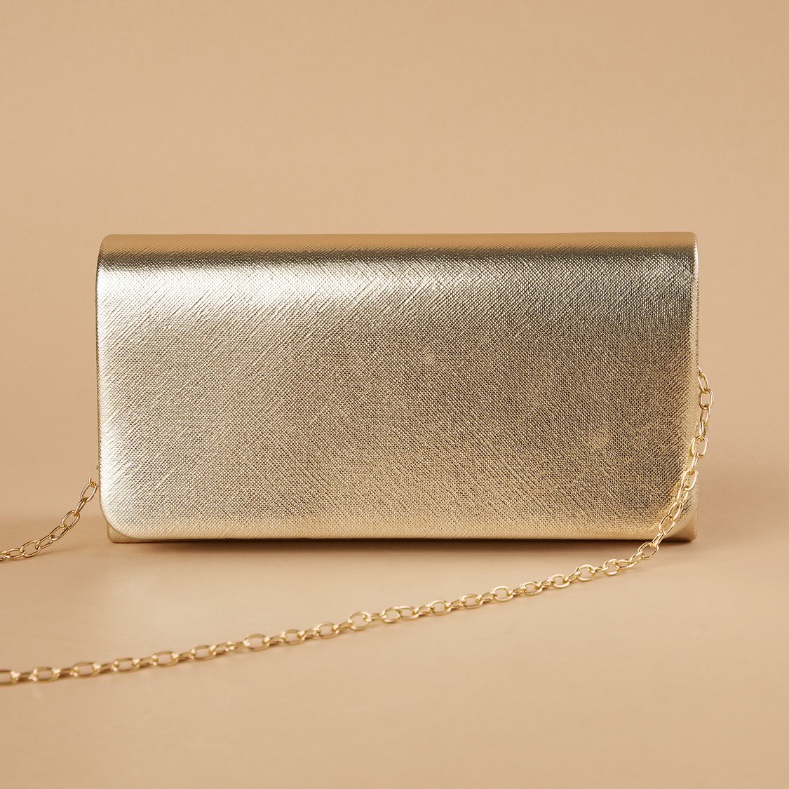 CODE Textured Foldover Clutch