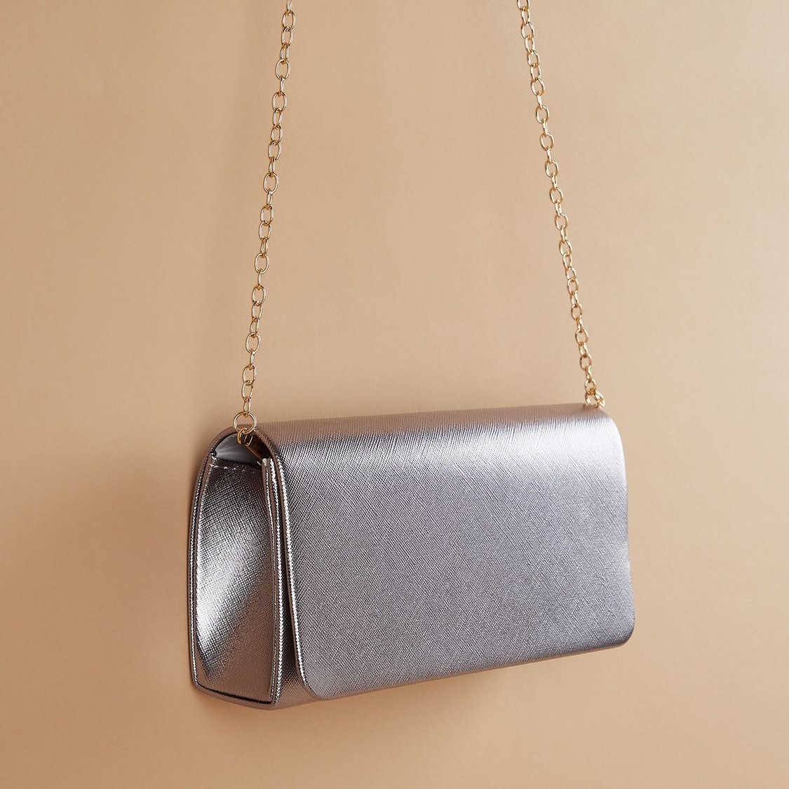 CODE Textured Foldover Clutch