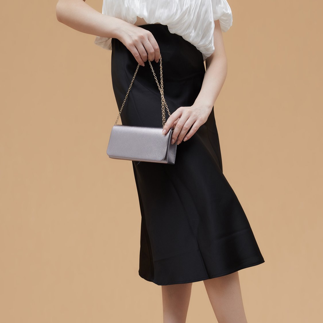 CODE Textured Foldover Clutch