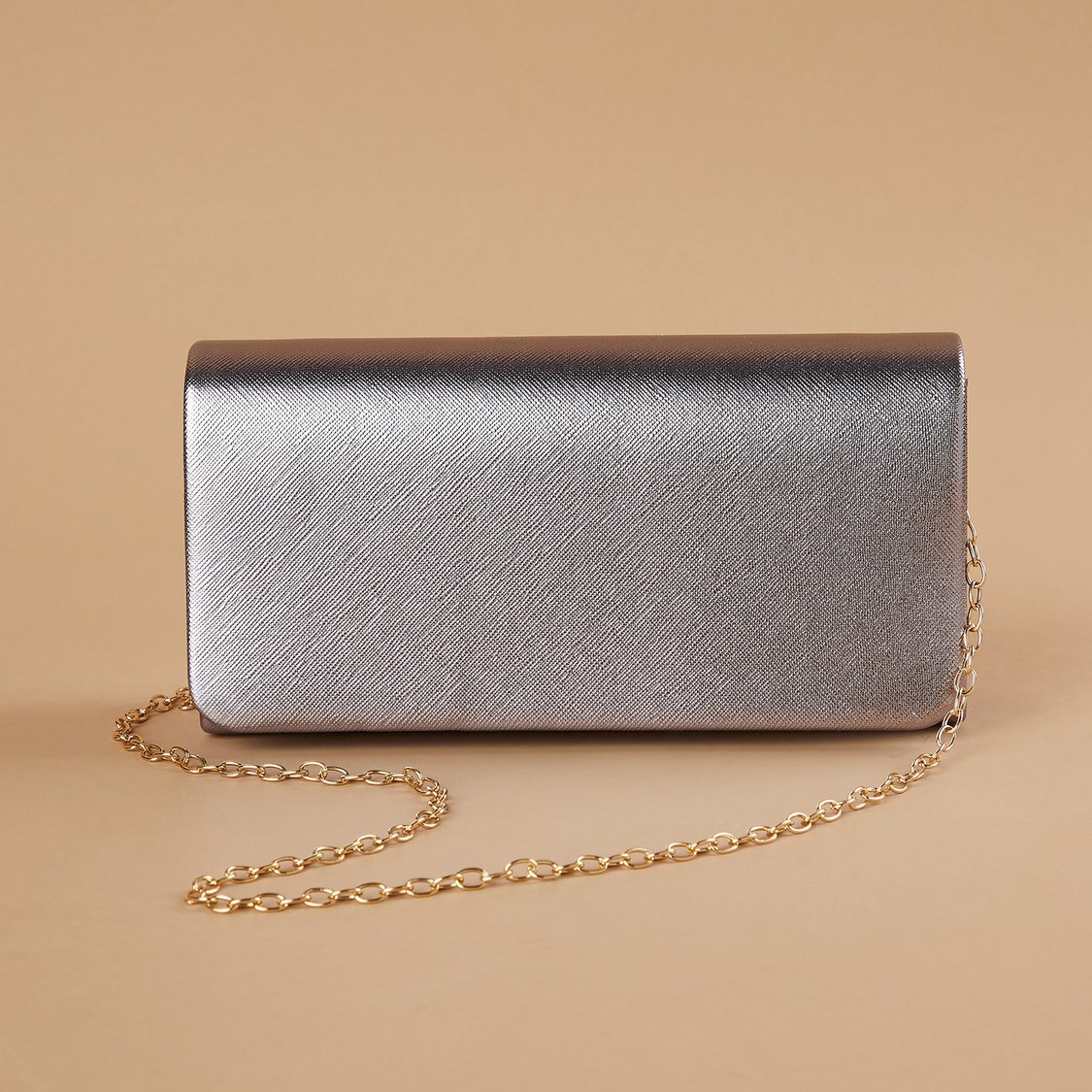 CODE Textured Foldover Clutch