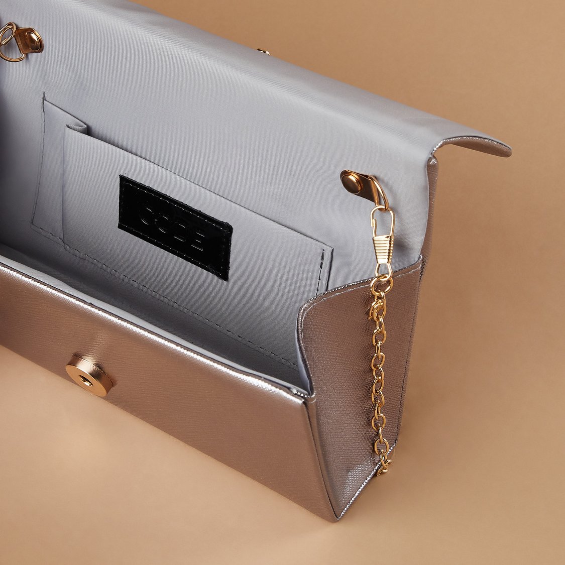 CODE Textured Foldover Clutch
