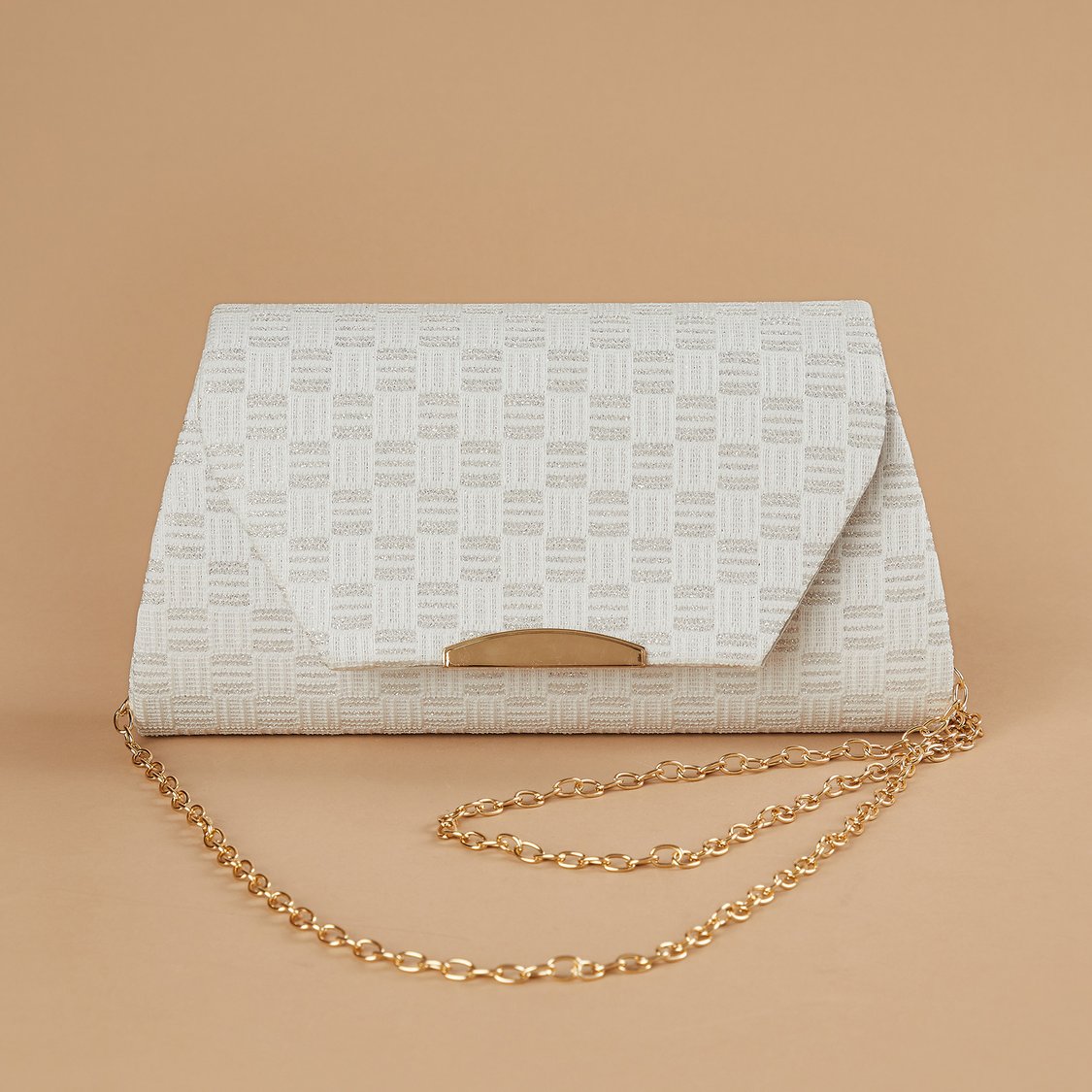 CODE Textured Foldover Clutch
