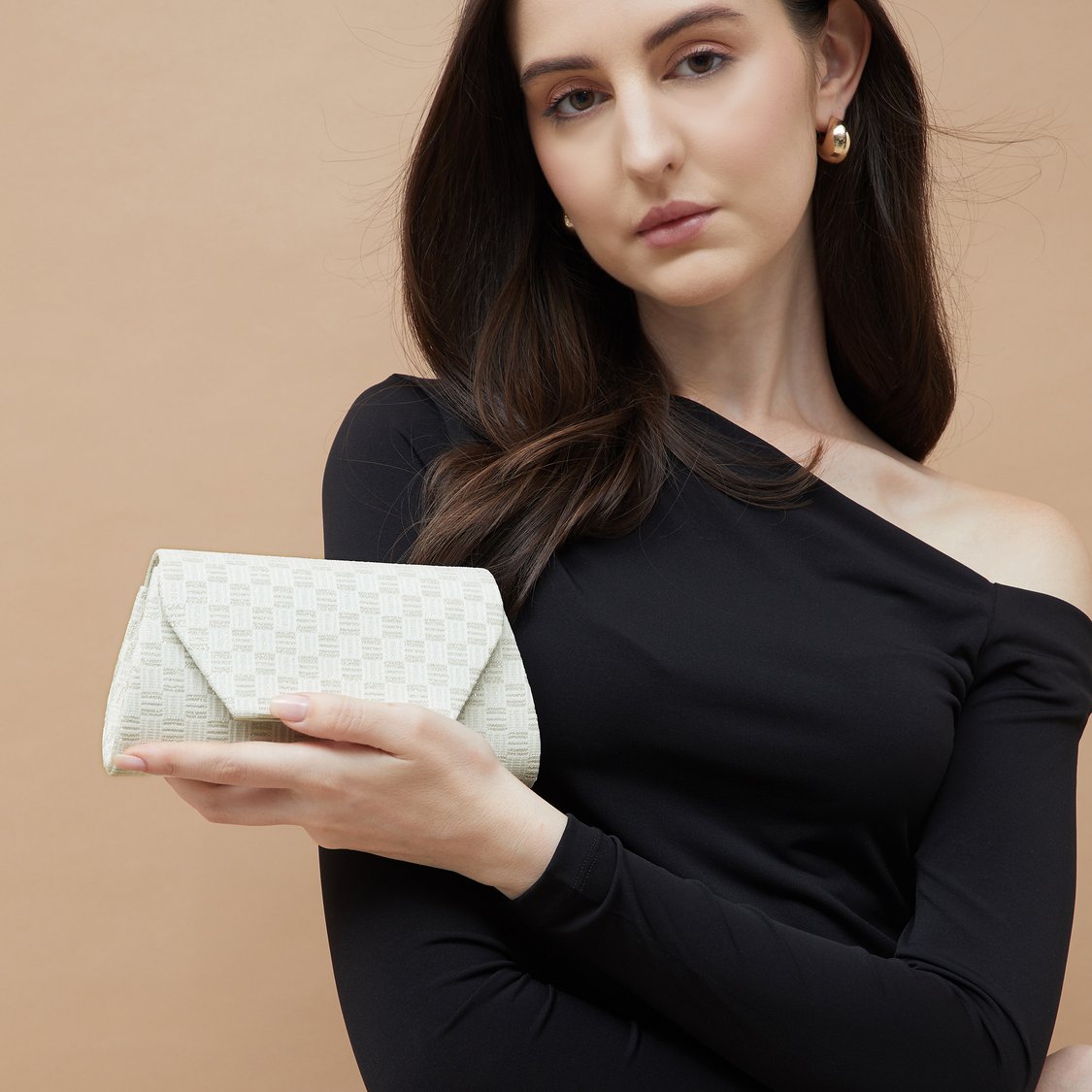 CODE Textured Foldover Clutch